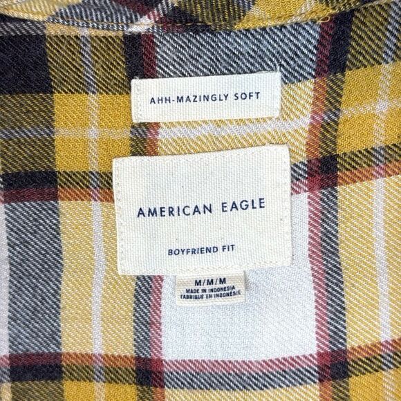 AEO Ahh-Mazingly Soft Boyfriend Fit | Flannel Button Up Shirt - Picture 6 of 7